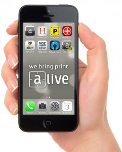 alive hand with smartphone